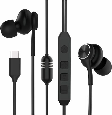 سماعات رأس سلكية USB-C، سماعات أذن، ضمان لمدة 3 سنوات، مع بطاقة صوت عالية الدقة، صوت 5 أوضاع، ألعاب منخفضة الكمون، تحسين صوتي KTV، لهاتف iPhone 15/16/17، لهاتف Samsung S25/S24/S23/S22 in Kuwait