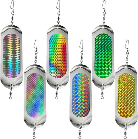 6inch Fishing Dodger Flashers for Trolling with Reflective Effect Salmon Fishing Flashers Trolling for Trout Pike Salmon in Saudi Arabia