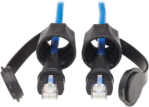 Tripp Lite Industrial CAT6 Ethernet Cable, Outdoor Rated UTP Network Patch Cable, 100W PoE, CMR-LP, IP68 Rated, Blue, 10 ft. (N200P-010BL-IND) in Saudi Arabia