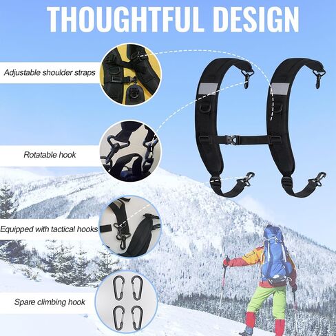 PAASTAl Backpack Straps,Relacement Adjustable Padded Shoulder Straps for Bag, with Metal/Plastic Clips. in Saudi Arabia