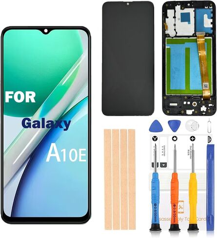 بديل شاشة Samsung Galaxy A10E لاستبدال شاشة Samsung a102U 5.83 بوصة A102U1 A102A S102DL شاشة LCD رقمية تعمل باللمس مع أدوات إصلاح (SM-A10E Sreen مع إطار) in Kuwait