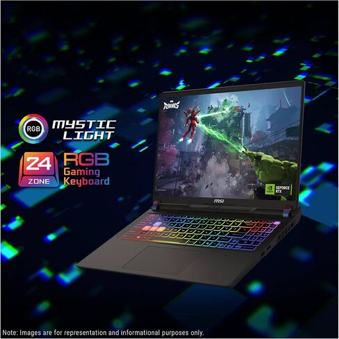 كمبيوتر محمول للألعاب MSI Vector 16 HX AI 400، Intel Ultra 9-275HX، ذاكرة الوصول العشوائي DDR5 سعة 64 جيجابايت، 2 تيرابايت PCIe SSD، شاشة 16 بوصة WQXGA (2560x1600) 240 هرتز، Nvidia G-Force RTX 5080، لوحة مفاتيح بإضاءة خلفية RGB، W11 Pro، رمادي كوزمو in Saudi Arabia