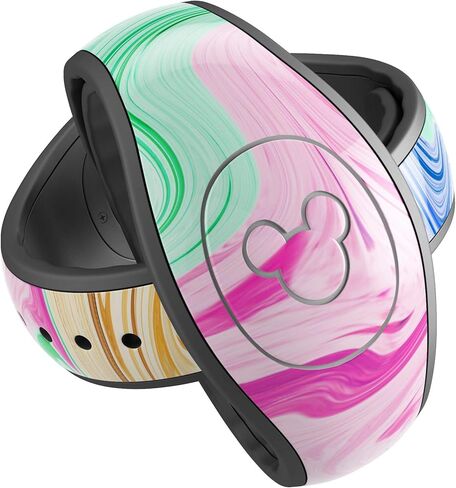 Design Skinz Animal Space Marble Agate Glitter Sticker Decal Scratch Resistant Skin Cover Compatible with Disney MagicBand+ (MagicBand Not Included) in Saudi Arabia