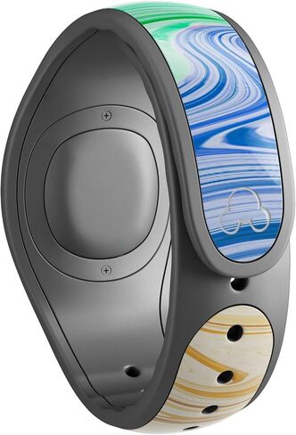 Design Skinz Animal Space Marble Agate Glitter Sticker Decal Scratch Resistant Skin Cover Compatible with Disney MagicBand+ (MagicBand Not Included) in Saudi Arabia