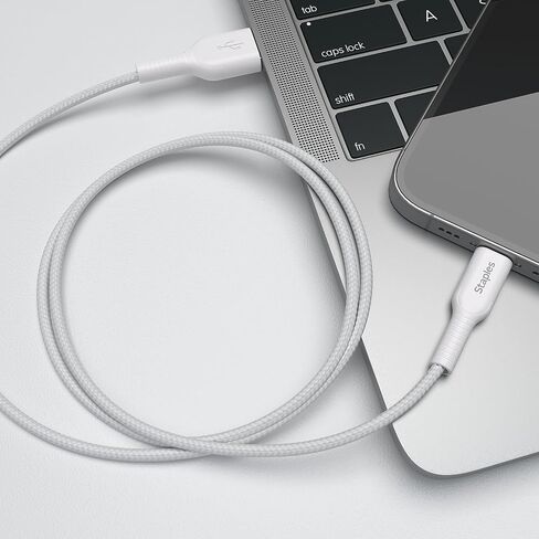 كابل شحن متوافق من لايتنينج إلى USB-C، 3.3 قدم، أبيض (ST62332) in Kuwait