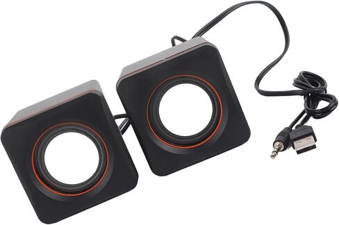 Zunate سماعات كمبيوتر صغيرة USB سماعات سطح المكتب ستيريو صغيرة محمولة سماعات الألعاب 3.5 ملم جاك مكبر صوت سلكي للكمبيوتر المحمول والكمبيوتر (بكلتا الأذنين) in Saudi Arabia