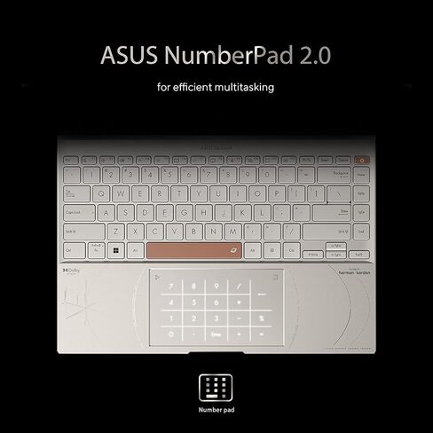 الأصلي والجديد للكمبيوتر المحمول ASUS ZenBook 14X OLED UX5401ZAS-KN050W إصدار الفضاء 14 بوصة لوحة المفاتيح الخلفية فضية in Kuwait
