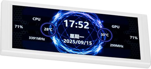 شاشة Thermalright Trofeo Vision LCD AIO مقاس 6.86 بوصة، شاشة كمبيوتر شخصي، شاشة USB من النوع C لمراقبة الأجهزة في الوقت الفعلي، مع سمات معدة مسبقًا وDIY لحافظة كمبيوتر الألعاب/مبرد وحدة المعالجة المركزية (أسود) in Saudi Arabia