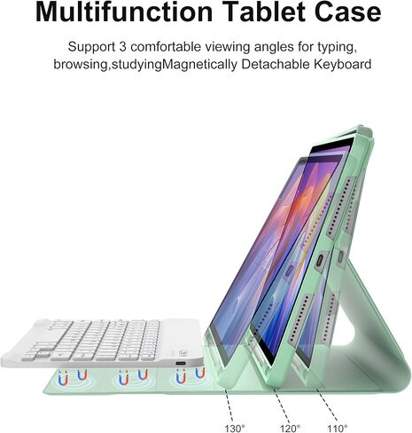 Keyboard case for Xiaomi RedmiPad2 11 inch 2025, Detachable Wireless Bluetooth Folio Keyboard Case with Protective Slim Stand Cover Case, Pen Holder, Light & Thin, Rechargeable (Lavender Purple) in Kuwait