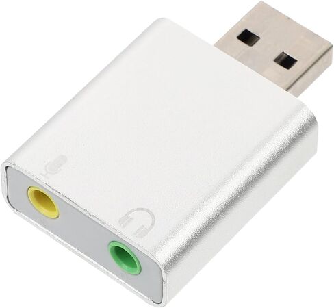 محول صوت ستيريو USB من NUOBESTY، بطاقة صوت خارجية من الألومنيوم مع مقبس ميكروفون سماعة الرأس لأجهزة الكمبيوتر المحمول المتوافقة مع أنظمة فئة الصوت USB in Kuwait