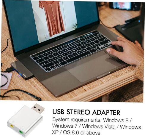 محول صوت ستيريو USB من NUOBESTY، بطاقة صوت خارجية من الألومنيوم مع مقبس ميكروفون سماعة الرأس لأجهزة الكمبيوتر المحمول المتوافقة مع أنظمة فئة الصوت USB in Kuwait
