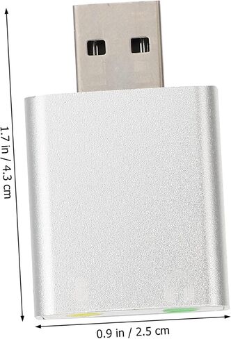 محول صوت ستيريو USB من NUOBESTY، بطاقة صوت خارجية من الألومنيوم مع مقبس ميكروفون سماعة الرأس لأجهزة الكمبيوتر المحمول المتوافقة مع أنظمة فئة الصوت USB in Kuwait