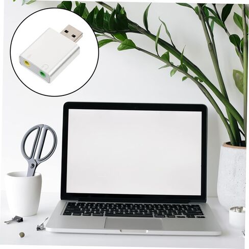 محول صوت USB من الألومنيوم وبطاقة صوت خارجية محيطة مع ميكروفون ومقبس سماعة الرأس للبث المباشر للكمبيوتر المحمول in Kuwait