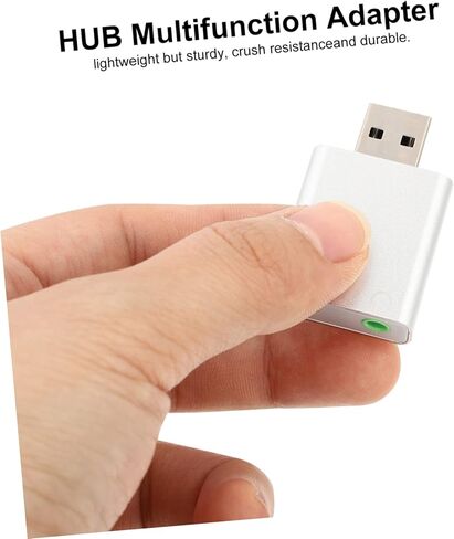 محول صوت USB من الألومنيوم وبطاقة صوت خارجية محيطة مع ميكروفون ومقبس سماعة الرأس للبث المباشر للكمبيوتر المحمول in Kuwait