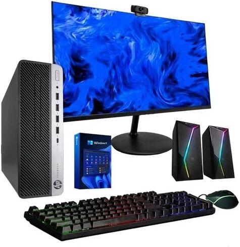 كمبيوتر مكتبي اتش بي 600G4 | الجيل الثامن سداسي النواة انتل i5 (3.2) | ذاكرة وصول عشوائي DDR4 سعة 16 جيجابايت | 500 جيجا بايت NVME | ويندوز 11 بروفيشنال | كمبيوتر منزلي أو مكتبي (متجدد) in Kuwait