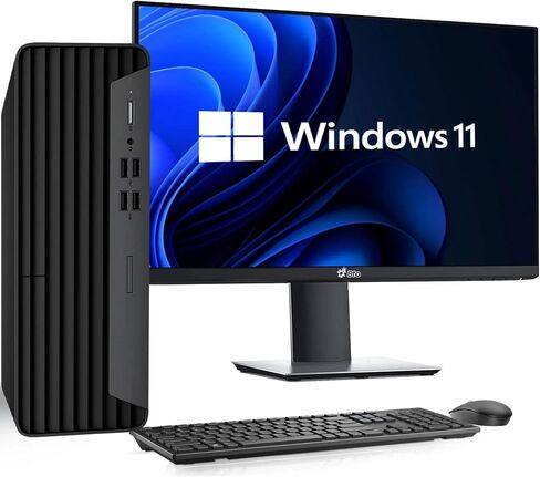 كمبيوتر مكتبي BTO HP ProDesk 600 G6، معالج Intel Core i5-10500 الجيل العاشر، ذاكرة الوصول العشوائي DDR4 سعة 16 جيجابايت، SSD 512 جيجابايت، شاشة LED جديدة مقاس 24 بوصة، منفذ DisplayPort، WiFi، لوحة مفاتيح وماوس، Windows 11 Pro (متجدد) in Saudi Arabia