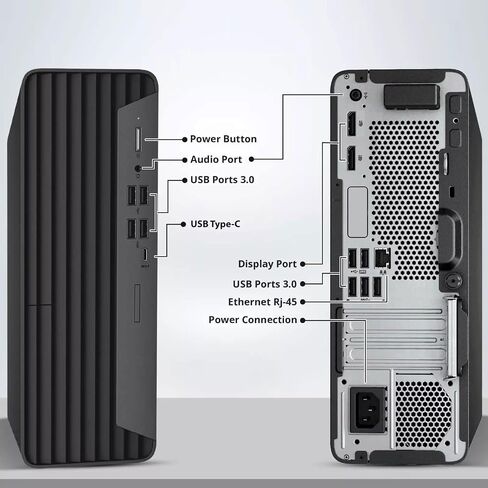 كمبيوتر مكتبي BTO HP ProDesk 600 G6، معالج Intel Core i5-10500 الجيل العاشر، ذاكرة الوصول العشوائي DDR4 سعة 16 جيجابايت، SSD 512 جيجابايت، شاشة LED جديدة مقاس 24 بوصة، منفذ DisplayPort، WiFi، لوحة مفاتيح وماوس، Windows 11 Pro (متجدد) in Saudi Arabia