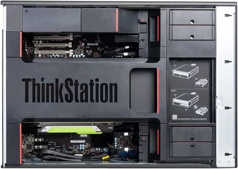 محطة عمل/خادم PCSP ThinkStation P920، 2X Intel Gold 6152 حتى 3.7 جيجا هرتز (44 نواة و88 خيطًا)، 128 جيجا DDR4، بطاقة رسومات NVS 510 2 جيجا، بدون محرك أقراص ثابتة، بدون نظام تشغيل (متجدد) in Kuwait