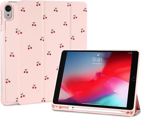 Fycyko متوافق مع iPad (A16) الجيل الحادي عشر 11 بوصة 2025، غطاء حامل نحيف لجهاز iPad 10 10.9 بوصة 2022 مع حامل قلم رصاص، تصميم جمالي لطيف منقط - وردي in Kuwait