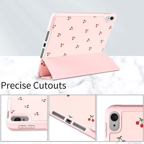 Fycyko متوافق مع iPad (A16) الجيل الحادي عشر 11 بوصة 2025، غطاء حامل نحيف لجهاز iPad 10 10.9 بوصة 2022 مع حامل قلم رصاص، تصميم جمالي لطيف منقط - وردي in Kuwait