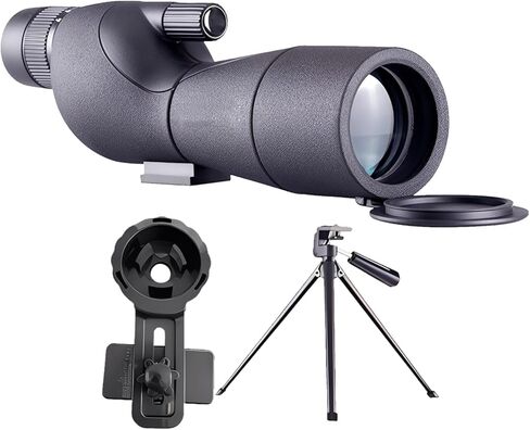 Generic تلسكوب أحادي العين 20-75X60 مع محول الهاتف الذكي وحامل ثلاثي القوائم، نطاق اكتشاف عالي الدقة مع منشور Bak4 وعدسة متعددة الطبقات in Kuwait