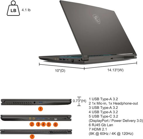 msi Thin A15 Gaming Laptop 15.6" FHD IPS 144Hz AMD 6 core Ryzen 5 7535HS 32GB RAM 2TB SSD GeForce RTX 4060 (Up to 233 AI Tops) Backlit Type-C Wi-Fi6E Win11Pro ICP Hub in Saudi Arabia