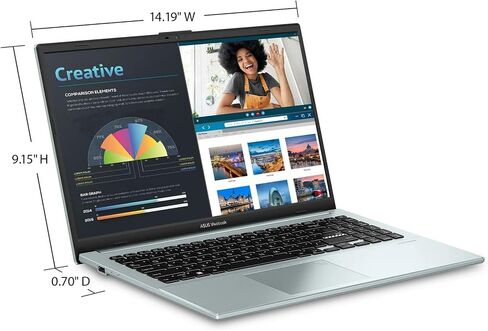 ASUS VivoBook 15 كمبيوتر محمول عالي الأداء باللون الأزرق، Intel 10-core i5 حتى 4.2 جيجا هرتز، 16 جيجا بايت رام، 512 جيجا بايت SSD، 15.6 بوصة FHD كاميرا ويب HDMI W11 (F1502 - متجدد) in Saudi Arabia