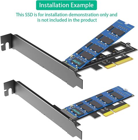 NVME HDDs to PCIE 4 Risers Card M-Key Adapter PCIexpress 4/8/16 Converters Computer Expansion Add On Card NVME to Adapter in Saudi Arabia