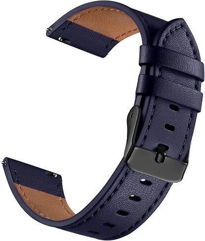 22mm 20mm 18mm 16mm Leather Band Compatible with Garmin Vivoactive 6 5 3 Venu 3S 2, Top Grain Quick Release Genuine Leather Strap for Samsung Galaxy Watch 7 6 5 4 Band/Forerunner 55 245 255 Men Women in Kuwait