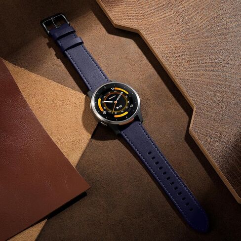 22mm 20mm 18mm 16mm Leather Band Compatible with Garmin Vivoactive 6 5 3 Venu 3S 2, Top Grain Quick Release Genuine Leather Strap for Samsung Galaxy Watch 7 6 5 4 Band/Forerunner 55 245 255 Men Women in Kuwait