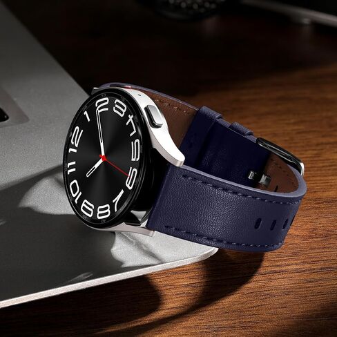 22mm 20mm 18mm 16mm Leather Band Compatible with Garmin Vivoactive 6 5 3 Venu 3S 2, Top Grain Quick Release Genuine Leather Strap for Samsung Galaxy Watch 7 6 5 4 Band/Forerunner 55 245 255 Men Women in Kuwait