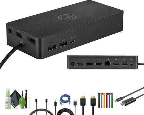 Dell Universal Dock UD22, USB-C Docking Station with 96W Power Delivery, Quad 4K Display Support, USB 3.2 Gen 2, HDMI, Dual DisplayPort, Ethernet Bundle with Accessories in Saudi Arabia