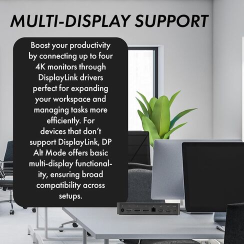 Dell Universal Dock UD22, USB-C Docking Station with 96W Power Delivery, Quad 4K Display Support, USB 3.2 Gen 2, HDMI, Dual DisplayPort, Ethernet Bundle with Accessories in Saudi Arabia