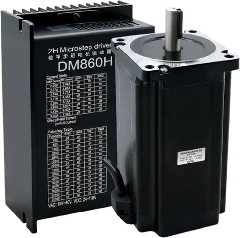 1pcs Nema34 Stepper Motor Open Loop or Close Loop DC Engines 12Nm with Driver DM860H / HBS86H +3M Encoder Cables for Computerized Numerical Control Router(12Nm Open Loop) in Saudi Arabia