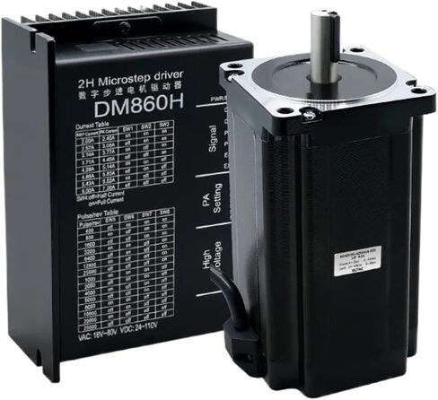 1pcs Nema34 Stepper Motor Open Loop or Close Loop DC Engines 12Nm with Driver DM860H / HBS86H +3M Encoder Cables for Computerized Numerical Control Router(12Nm Open Loop) in Saudi Arabia