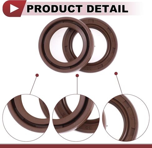 Universal Oil Seal TC Seal Ring Rotary Shaft Seal 22x35x7mm High Pressure FKM Rubber Brown 2 Pcs in Saudi Arabia