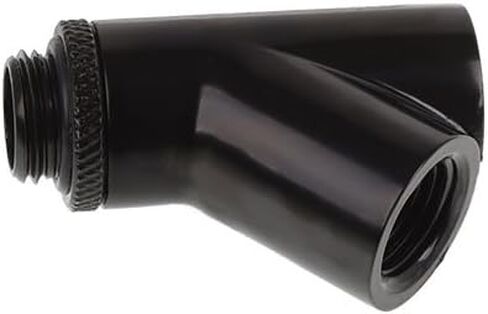 Alphacool Eiszapfen Y-Connector 45° Rotatable G1/4 Outer Thread to 2x G1/4 Inner Thread - Deep Black (17401) in Saudi Arabia