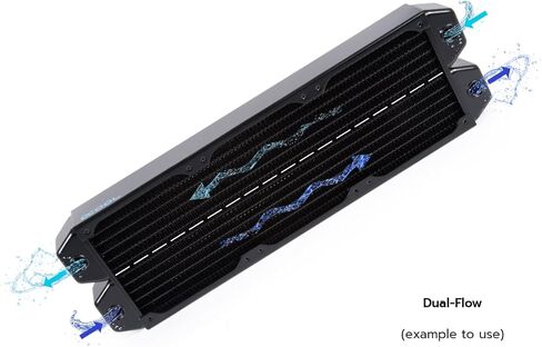 Alphacool NexXxoS UT60 Full Copper Dual-Flow Radiator 360, 120mm x 3, Black in Saudi Arabia
