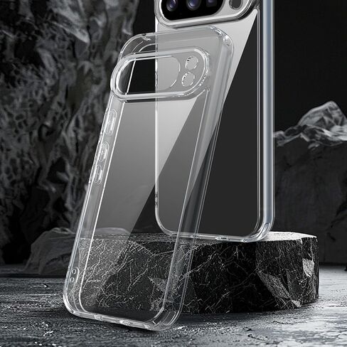 Case for Google Pixel 10 Pro 2025, with 2 Pack of Screen Protector Non-Yellowing Shockproof Bumper Protective Phone Case, Anti-Scratch Hard Acrylic Back (Clear) in Kuwait