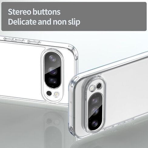 Case for Google Pixel 10 Pro 2025, with 2 Pack of Screen Protector Non-Yellowing Shockproof Bumper Protective Phone Case, Anti-Scratch Hard Acrylic Back (Clear) in Kuwait