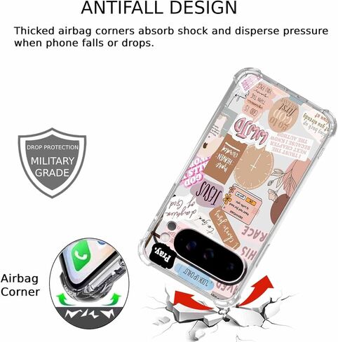 Jesus Christian Aesthetic Bible Verse Quotes Collage,Trendy Soft TPU Full Cover Case for Google Pixel 10/10 Pro Clear in Saudi Arabia