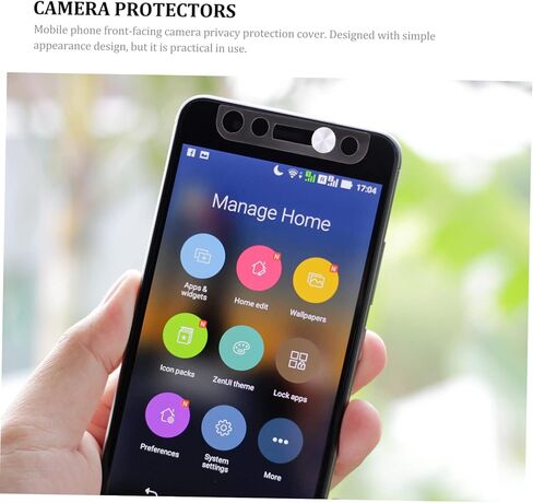 Angoily 2pcs Camera Cover Privacy Front Camera Cover Compatible for iPhone x Adhesive Protective Black in Saudi Arabia