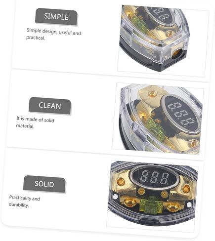 Zerodeko Car Audio Power Distribution Block Digital Display Fuse Holder Replacement Overload for Automotive in Saudi Arabia
