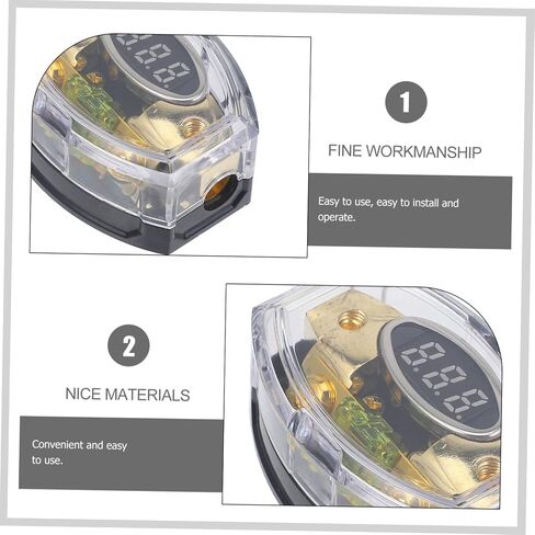 Zerodeko Car Audio Power Distribution Block Digital Display Fuse Holder Replacement Overload for Automotive in Saudi Arabia