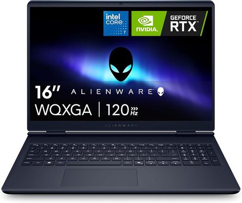 كمبيوتر محمول Alienware Dell 16 للألعاب، 2025، شاشة 16 بوصة WQXGA (2560x1600)، معالج Intel Core 7 240H، 32 جيجابايت DDR5، 2 تيرابايت SSD، NVIDIA GeForce RTX 5050، لوحة مفاتيح بإضاءة خلفية، Wi-Fi 7، BT 5.3، كاميرا عالية الدقة 720 بكسل، Win11 Pro in Saudi Arabia