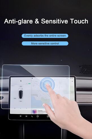 REVXON Tempered Glass Screen Protector for Lincoln Corsair 2020 2021 2022, Anti-Glare, Anti-Fingerprint, Scratch Resistant, HD Clear, Navigation Touchscreen Protector Film in Saudi Arabia