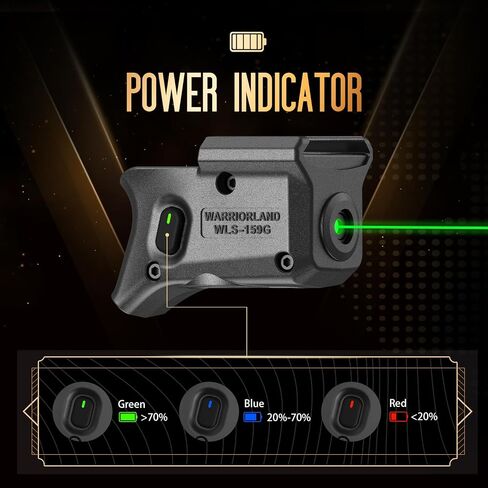 WARRIORLAND Trigger Laser Fits Smith & Wesson M&P 9mm Shield EZ/M&P 380 Shield EZ/M&P Equalizer, First Green Beam Sight with Power Indicator, Compact Laser with Ambidextrous On/Off Switch, WLS-159 in Saudi Arabia