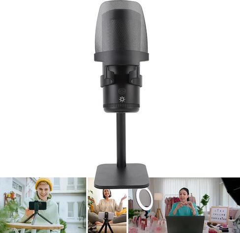 ميكروفون مكثف، ميكروفون ألعاب من النوع C، توصيل وتشغيل USB، ميكروفون مكثف للكمبيوتر للبث والبودكاست والألعاب والمكتب المنزلي in Saudi Arabia