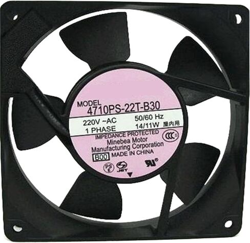 ل 4710PS-22T-B30 التيار المتناوب 220 فولت 50/60 هرتز 14/11 واط 2700 دورة في الدقيقة 12 سنتيمتر 12025 120x120x25 مللي متر مزدوجة الكرة تحمل مروحة التبريد in Saudi Arabia