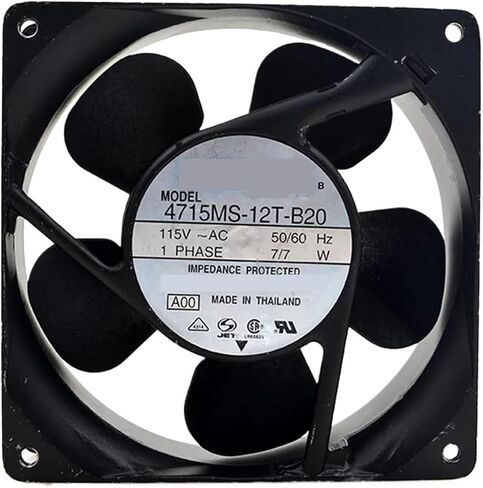 ل 4715MS-12T-B20 التيار المتناوب 115 فولت 500/60 هرتز 7 واط 12 سنتيمتر 12038 120x120x38 مللي متر مروحة التبريد in Saudi Arabia
